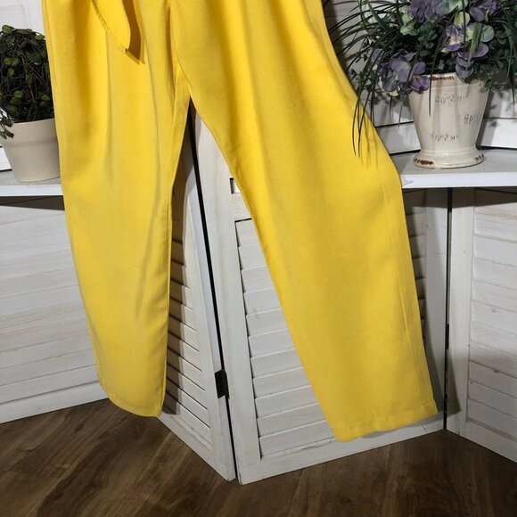 BCBGeneration Yellow Strapless Jumpsuit Rayon Blend - Small - Picture 14 of 16